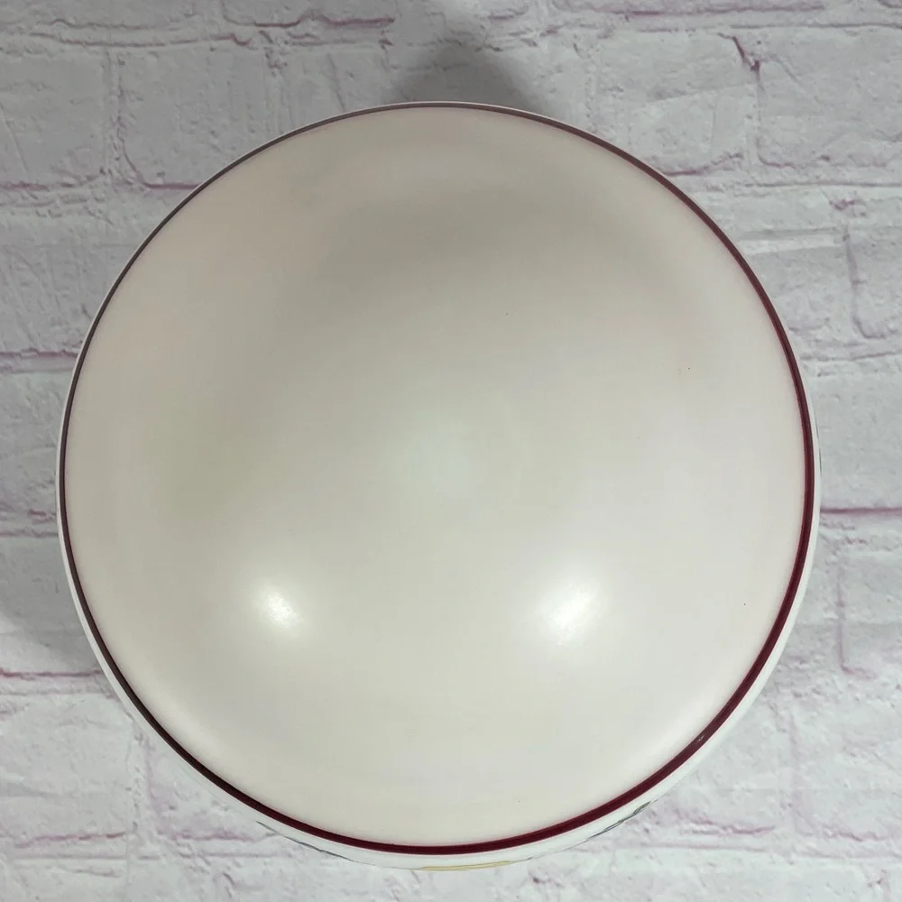 Vintage White Milk Glass Hand Painted Ceiling Light Shade